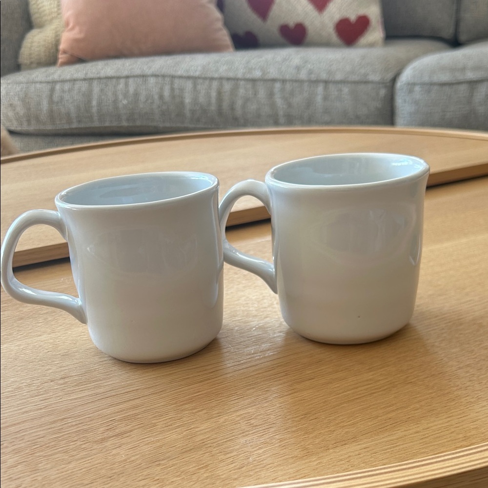 Set of Two Heart Design White Mugs from Williams Sonoma - Picture 3 of 7